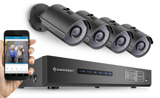 Amcrest UltraHD 4MP 8Ch 2TB Network POE Video Security System with 4 Outdoor Camera AMNV40M8-4B-B-2TB
