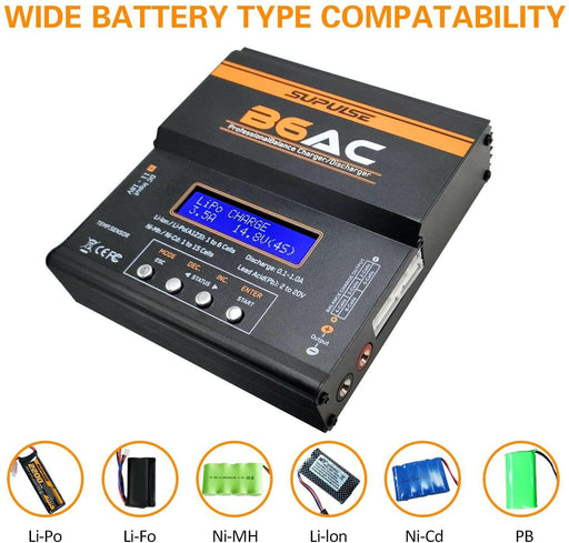 SUPULSE B6 RC Battery Balance Charger 1-6S ACDC LiPo / NiMh / NiCD Charger Discharger