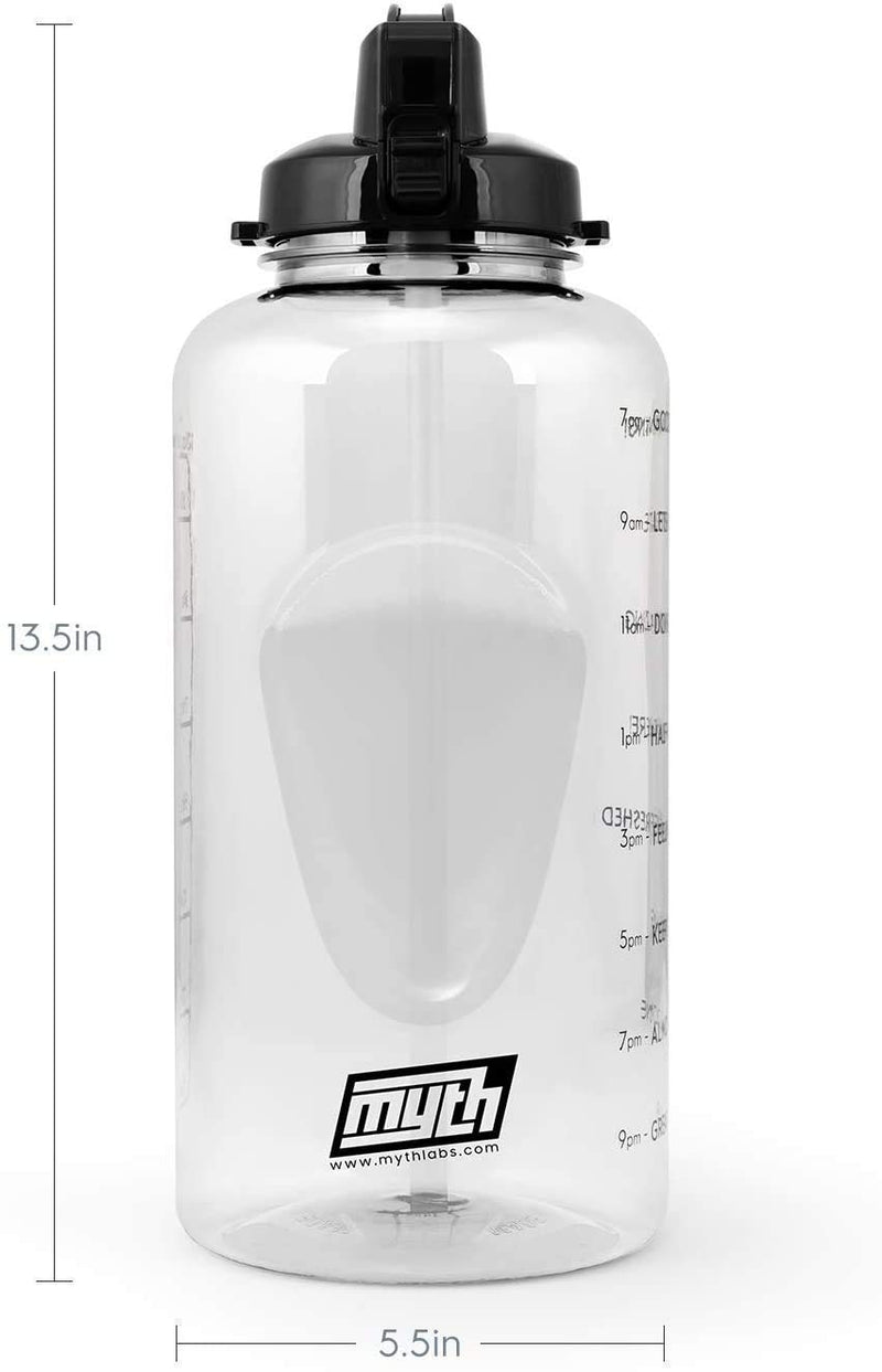 Myth Motivational Gallon Water Bottle with Straw