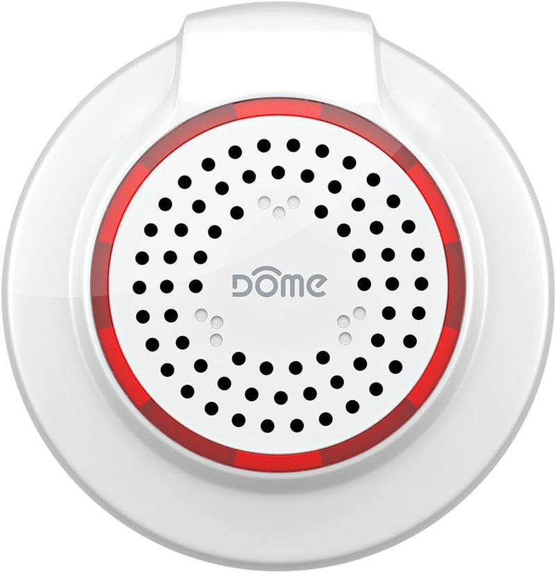 Dome Wireless Z-Wave Home Security Siren and Chime (No Battery Cover)