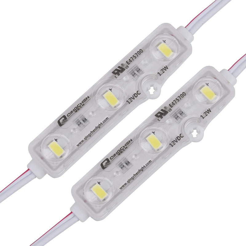 QINGCHEN QC-M209C LED Module DC12V 100pcs/Chain 5630-3 smd 6500K Red 1.2W