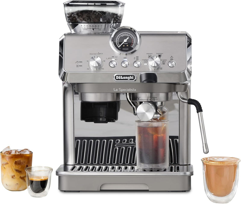 DeLonghi La Specialista Arte Evo Espresso Machine - Compact Cold Brew Coffee Maker with Grinder