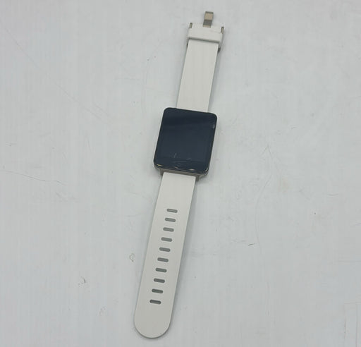 LG G Touchscreen LCD Waterproof Smart Watch White- Defective