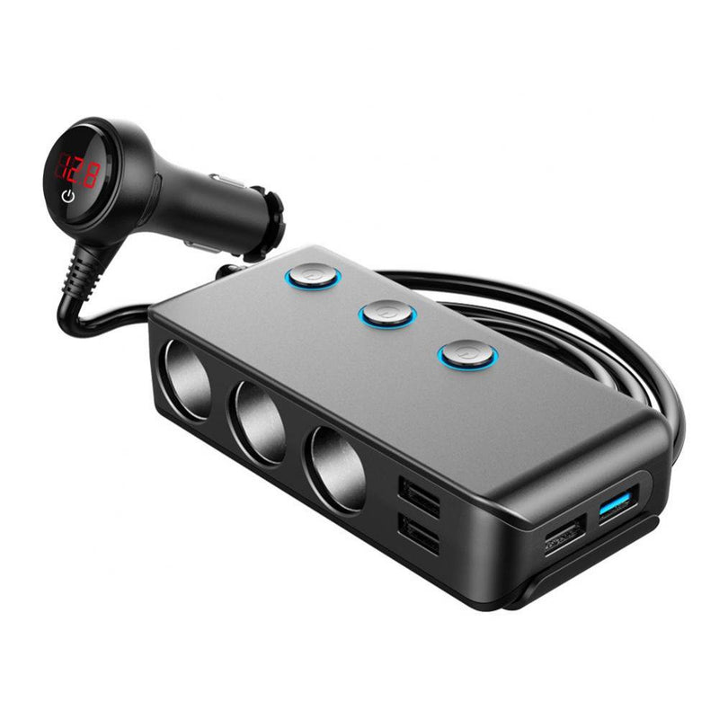 Manfiter HC67BPro 3 Socket Cigarette Lighter Splitter