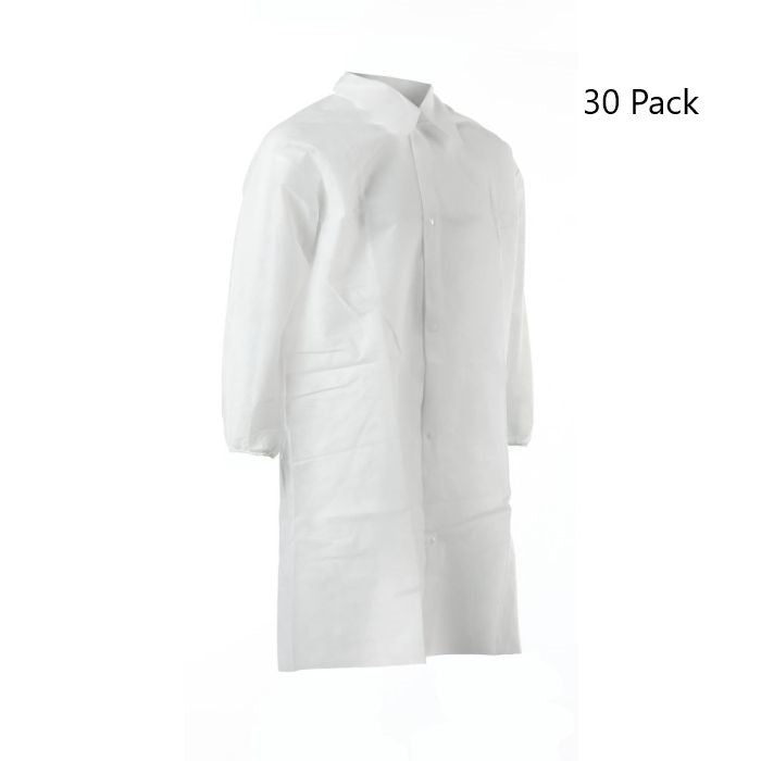 Critical Cover AlphaGuard Disposable Frocks with Elasticized Cuffs & Snap Closure - 30 Pack - 2XL