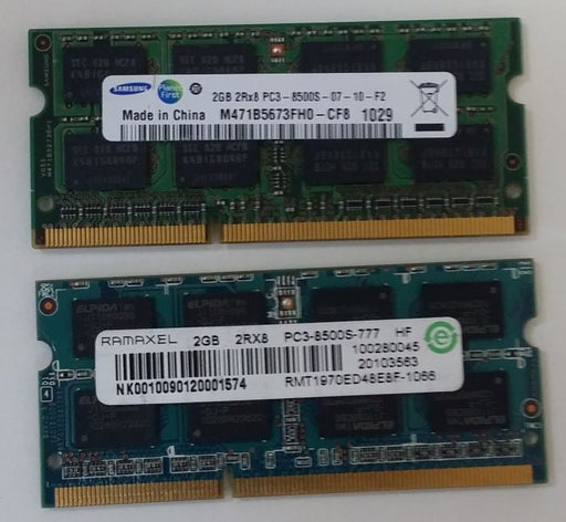 Assorted Major Brand 4GB SODIMM DDR3 PC3-8500 Laptop Memory