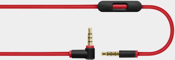 Beats RemoteTalk Cable RED BLACK 3.5mm for Solo/Studio 1.0 and 2.0