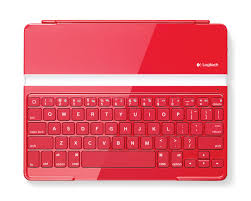 Logitech Ultrathin Magnetic Clip-on Keyboard Cover for iPad Air - RED