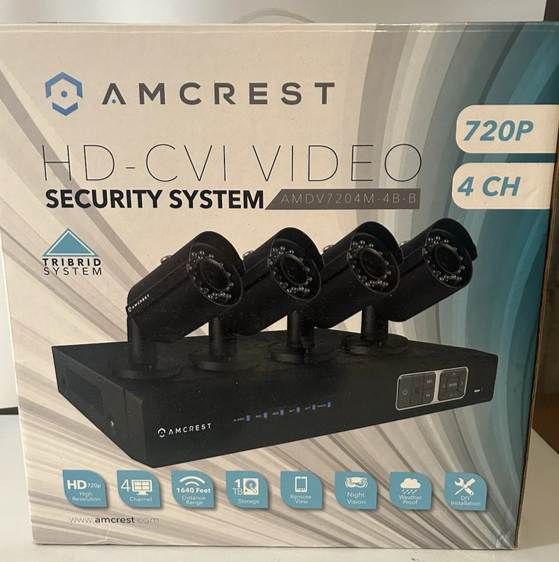 Amcrest AMDV7204M-4B-B 720P 4CH 720p Security System with 4 Cameras
