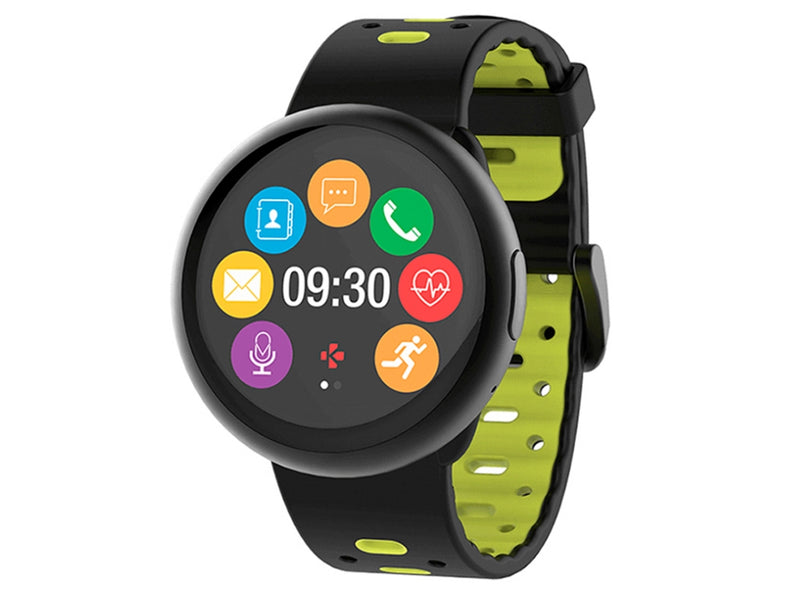 MyKronoz ZeRound2 Smartwatch with Circular Color Touchscreen - Black and Yellow