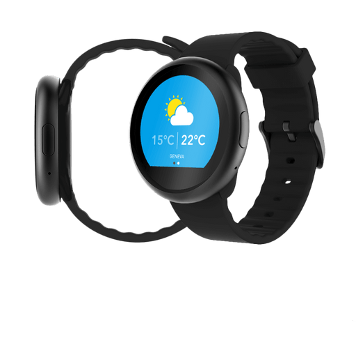 MyKronoz ZeRound2 Smartwatch with Circular Color Touchscreen - Black