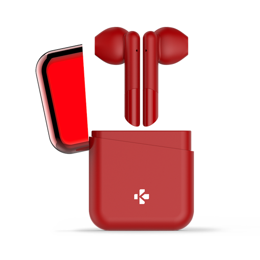 MyKronoz ZeBuds - TWS Wireless Earbuds with Charging Case – Red
