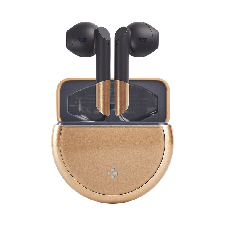 MyKronoz ZeBuds Pro - TWS Earbuds With Wireless Charging Case – Gold
