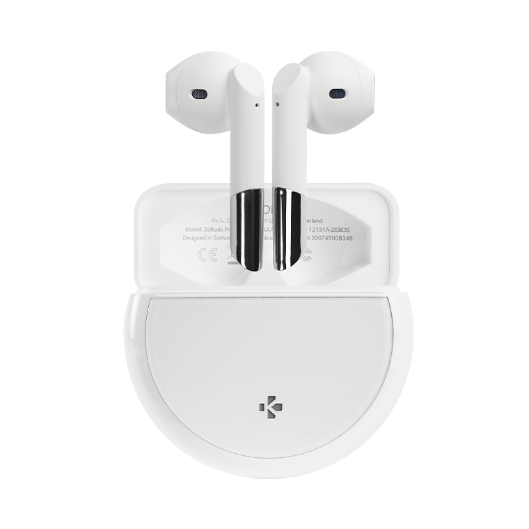MyKronoz ZeBuds Pro - TWS Earbuds With Wireless Charging Case – White