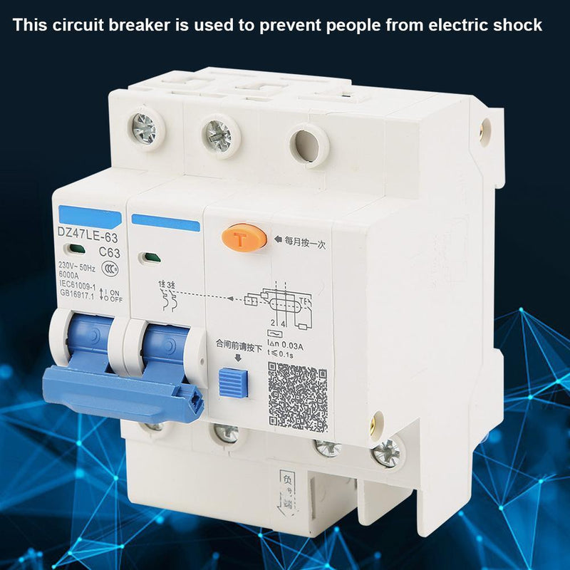 Berm DZ47LE-63C63-30mA RCCB Residual Current Circuit Breaker AC 230V 63A