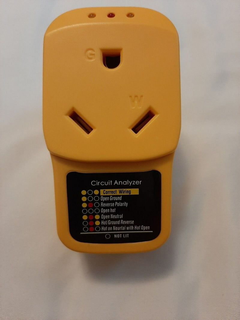 12VOLTS-3750WATTS Circuit Analyzer Yellow