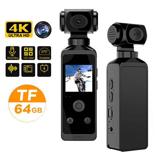 ShowCam 4K Pocket Action Camera HD LCD Screen 270° Rotatable Wi-fi Mini Waterproof Cam