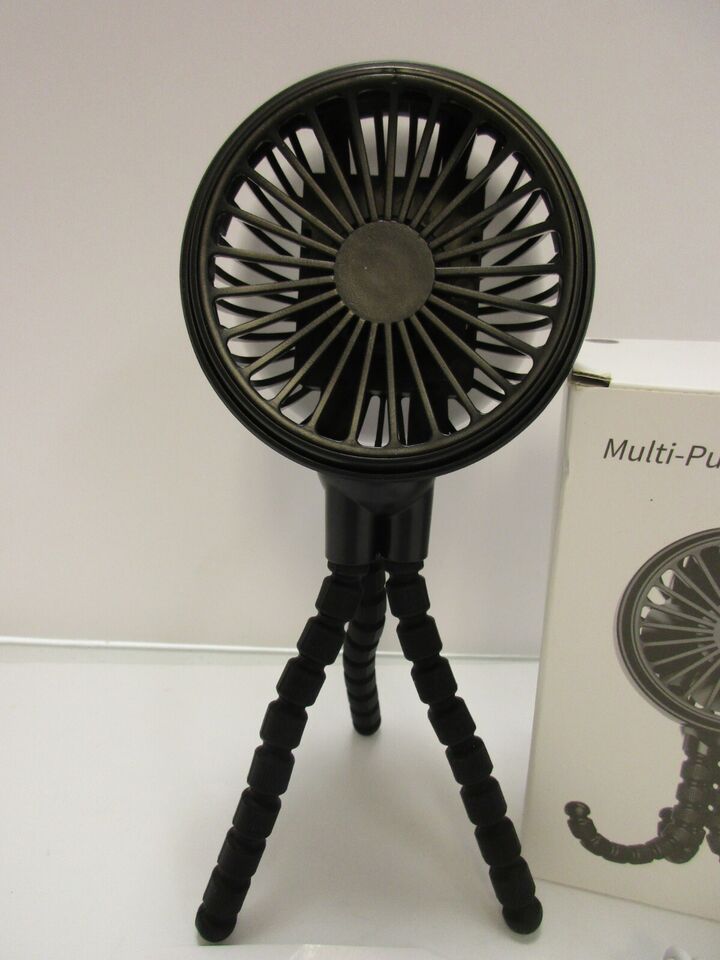 Multi Purpose GXZ-F1012  Rechargeable Bracket Fan-Black