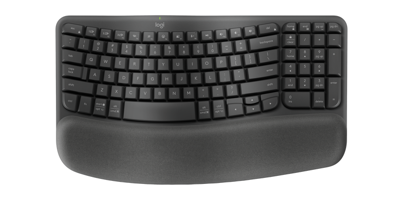 Logitech Wave Keys Wireless Ergonomic Keyboard Black (No Receiver)