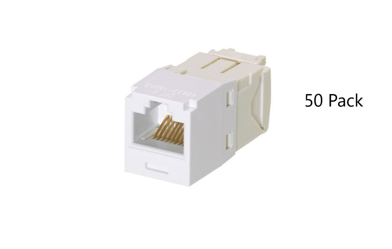 Panduit CJ688TGIW Category-6 8-Wire TG-Style Jack Module - White- 50 PCs
