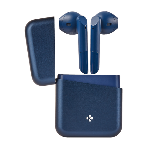 MyKronoz ZeBuds Premium - TWS Wireless Earbuds with Aluminum Charging Case – Navy Blue